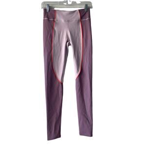 Fabletics 3 Tone Pink Red Purple Active Workout Leggings Hidden Key Pocket XS |S